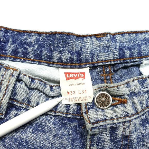 Vintage 80s Skater Levi Strauss Silver Tab Acid Stone Wash Jeans Sz 33 x 34 - Picture 5 of 12